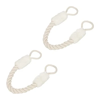 Afbeelding van Relaxdays deurstopper touw set van 2 binnendeur vingerbescherming kind 60 cm lang