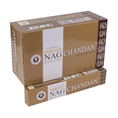 Afbeelding van Vijayshree Wierook golden nag chandan stokjes 14 stuks