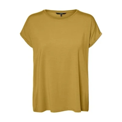 Afbeelding van Vero Moda Vmava Tshirt basic, Dames, Maat: Large, Golden spice