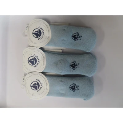 Afbeelding van Petit Bateau 3 Pack Sokken Bleek blauw Eponge maand