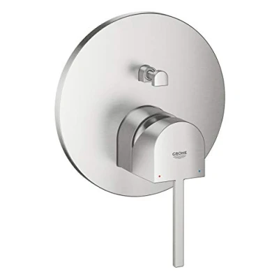 Afbeelding van Grohe plus inbouwmengkraan opbouwdeel bad eengreeps 2 weg omstelinrichting keramische schijven supersteel 24060dc3
