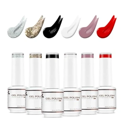 Afbeelding van Nicedeco Gel Nagellak Set Semi permanent Gellak UV LED Soak Off Kleuren 6 X 8ML Gift Kit 9