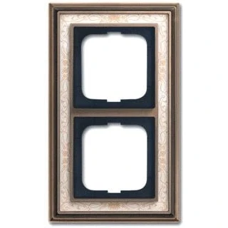 Afbeelding van Abb busch jaeger afdekraam 2 voudig dynasty antiek decor ivoor 2cka001754a4664