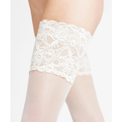 Afbeelding van FALKE Stay Up Seidenglatt 15 41584 Dames 9.5 10 Ivoor