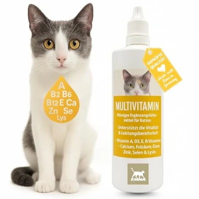 Afbeelding van EMMA® Multi Vitamine B Complex voor katten, vitaminen B1, B2, B6, B12, calcium, foliumzuur, ijzer, zinkvloeistof 100 ml