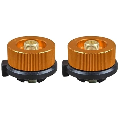 Afbeelding van Camping Kachel Connector SENRISE Gasfles Adapter Split Type Oven Converter voor Butaan Canister naar Schroef Gas Cartridge (Oranje, 2 stuks)