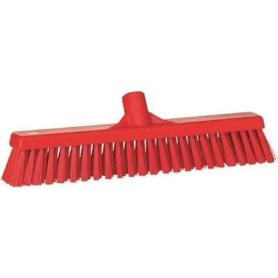 Afbeelding van Vikan Bezem zacht polyester rood, 41 cm, Geschikt voor Varkens Veehouderij