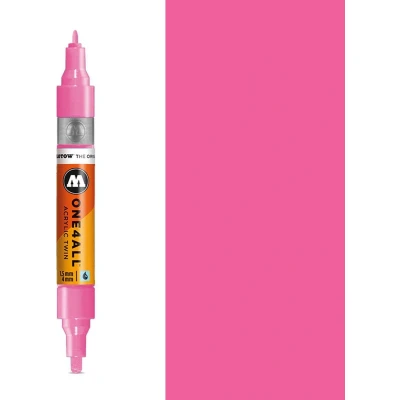 Afbeelding van Molotow ONE4ALL Fluoriserend Roze Acrylic Twin 1,5 4 mm Marker