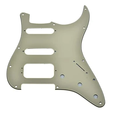 Afbeelding van KAISH 11 Hole Modern Strat HSS Pickguard 3 Schroef Ronde Hoek Humbucking Pickup Montage Past Amerikaanse Fender Cream Ply