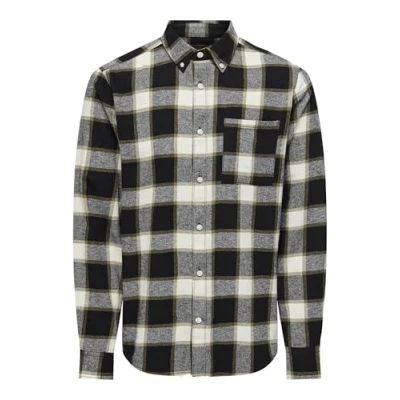 Afbeelding van ONSRAL LS Slim Check Shirt, Kangaroo, XS