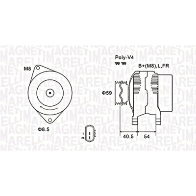 Afbeelding van Magneti Marelli Alternator/Dynamo 063731927010