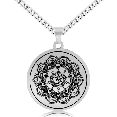 Afbeelding van Kruin Chakra (Sahasrara) Ketting Zilverkleurig Talisman Roestvrij Staal Spiritueel Cadeau Pax Amare