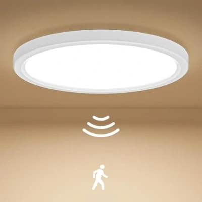Afbeelding van Birnetek® plafondlamp LED met radar bewegingssensor 18W 4000K, platte lamp binnen, 22cm 1800LM ronde