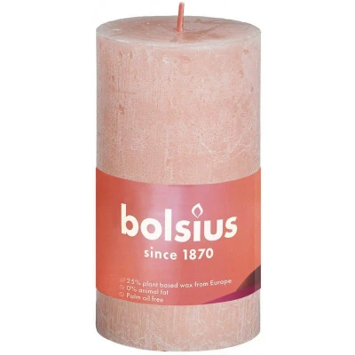 Afbeelding van Bolsius kaars rustiek Misty Pink 100/50 mm
