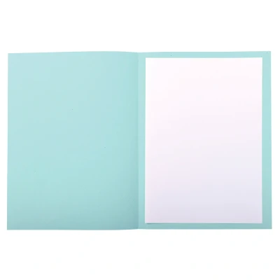 Afbeelding van Exacompta ref. 435006E Set van 50 stevige bedrukte dossiermappen Forever® 220 g/m2 100% gerecycleerd en Blauer Engel gecertificeerd Afmetingen: 24 x 32 cm Formaat A4 lichtblauwe kleur.