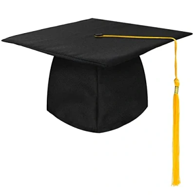 Afbeelding van KEELYY doctorshoed, afstudeerhoed, uniseks, verstelbaar, afstudeerhoed voor afstudeerfeesten, universiteit, eindexamenhoed, 4 kleuren, YELLOW 1