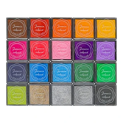Afbeelding van Inkt Pad, 20 Kleuren Wasbare Vinger Craft Pad voor Kids Stempelen, 1.57X1.57&#039;&#039;