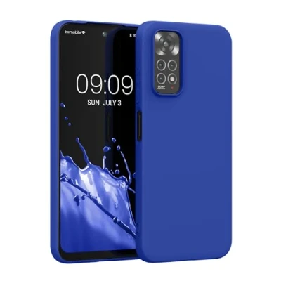 Afbeelding van kwmobile telefoonhoesje geschikt voor Xiaomi Redmi Note 11 / 11S Hoesje smartphone Back cover in Baltisch blauw