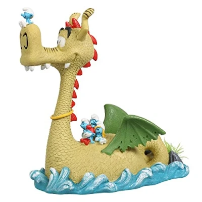 Afbeelding van Smurfs Aquadella Aquariumdecoratie Vissen Smurfen Op Water Draak 16,4x8,4x16,6cm Meerkleurig 1st