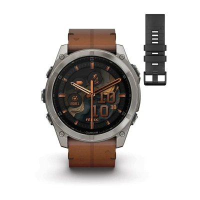 Afbeelding van Garmin heren Fenix 8 smartwatch 51 mm in de kleur Zwart