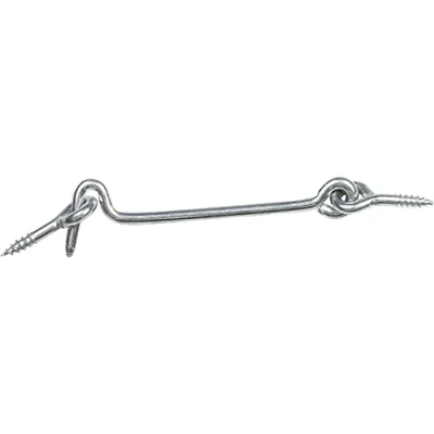 Afbeelding van AMIG windhaak / Windhaken staal zilver L12 cm D4 mm met schroefoog en kajuithaken