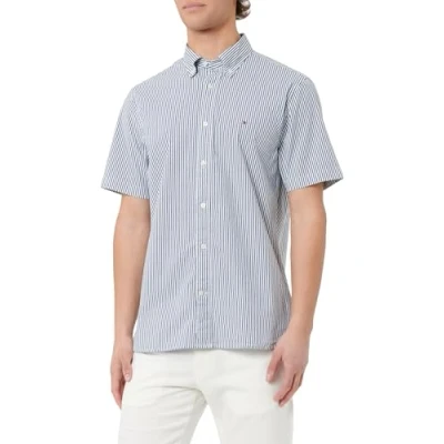 Afbeelding van Tommy Hilfiger overhemd heren normale fit blauw gestreept