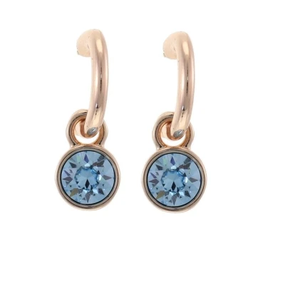 Afbeelding van Behave Oorbellen dames brons kleurig oorhangers oorstekers rond vorm