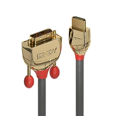 Afbeelding van Lindy 36194 HDMI DVI D Grijs kabeladapter/verloopstukje