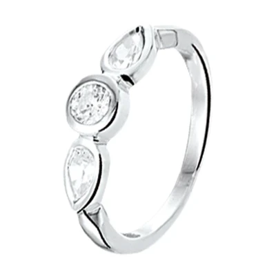 Afbeelding van Zilver Gerhodineerde Ring zirkonia 1325491 14.50 mm (46)