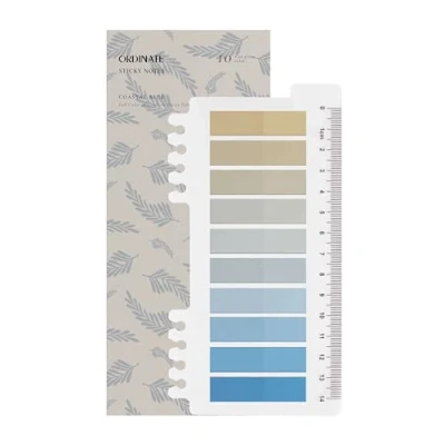 Afbeelding van Ordinate Sticky Notes, 200 stuks, transparante zelfklevende notitieblaadjes om te markeren, plakstrip, bladwijzers, esthetische notitieblaadjes, volledige kleur kleurverloop (H stuks