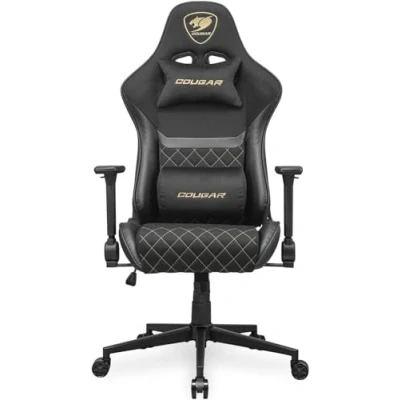 Afbeelding van COUGAR Gaming Armor One V2 Gold F Universele gamestoel Gestoffeerde gevoerde zitting Zwart, Goud