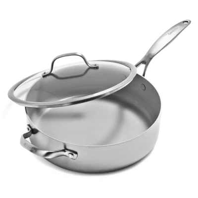 Afbeelding van Venice Pro Evershine hapjespan 28cm 4,8l met deksel Tri ply PFAS vrij