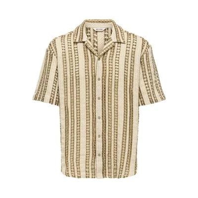 Afbeelding van Onsdani Crochet Ss Shirt, cloud dancer, XL