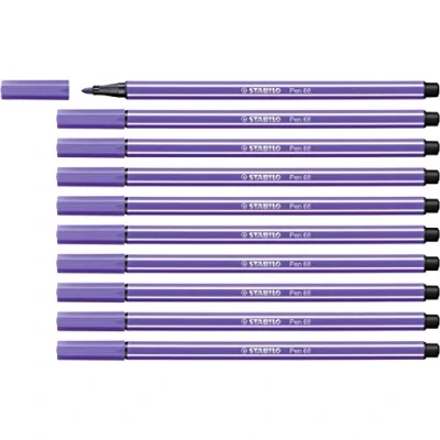 Afbeelding van STABILO Pen 68 Premium Viltstift Paars Doos 10 Stuks