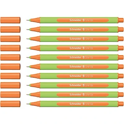 Afbeelding van Schneider Fineliner Line Up, schrijfgerei, 0,4 mm, tango oranje, verpakking van 10 stuks