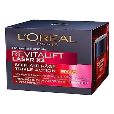 Afbeelding van L&#039;Oréal Paris Revitalift Laser X3 anti aging dagverzorging FPS 20, 2 stuks (2 x 50 ml)
