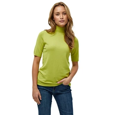 Afbeelding van Minus Milima ROLL NECK KNIT Tshirt basic, Dames, Maat: XXL, Bright lime