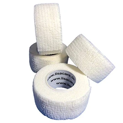 Afbeelding van LisaCare Vingerpleister zelfklevend elastische, waterdichte, stof vet en vuilafstotende pleister wit 4 rollen á 2,5 cm x 4,5 m