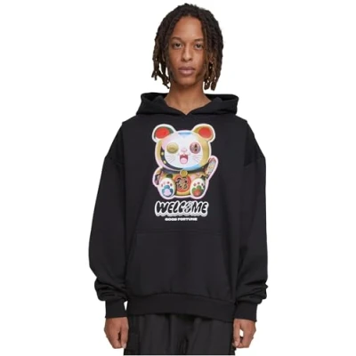 Afbeelding van Upscale by Mister Tee Welcome CAT Ulrta Heavy Oversize HO Hoodie, Heren, Maat: XS, Black