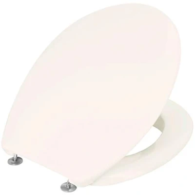 Afbeelding van Cornat WC bril Cetina eenvoudige look onderhoudsvriendelijk duroplast effen design past in elke badkamer/toiletbril/wc deksel Pergamon