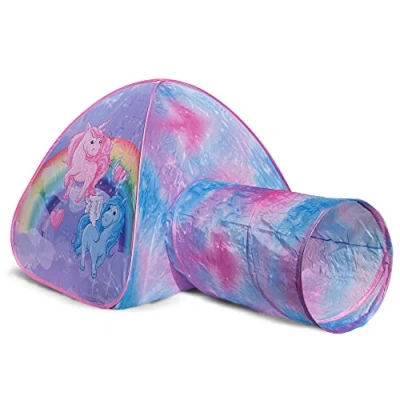 Afbeelding van Pop Up Speeltent Unicorn Met Tunnel