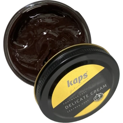 Afbeelding van Kaps Schoencreme schoensmeer verzorgt het leer en geeft glans (150) Mahonie 50ml