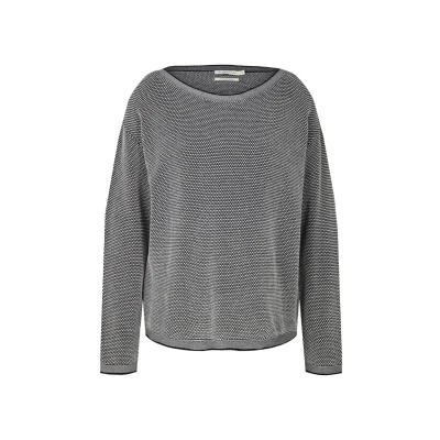 Afbeelding van TOM Tailor Structured Trui, Dames, Maat: 34, Navy bubble structure