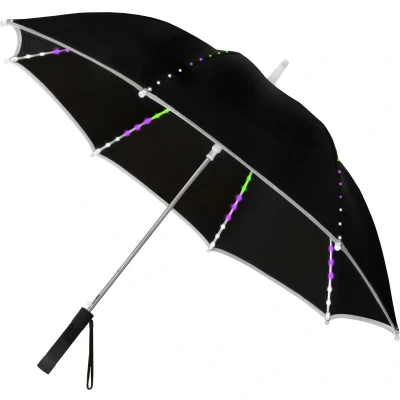 Afbeelding van Falcone Automatische Paraplu met LED Verlichting Windproof 104 cm Zwart