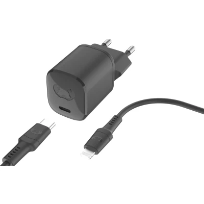 Afbeelding van Fresh &#039;n Rebel Mini Charger Usb c 20w + Lightning kabel Grijs