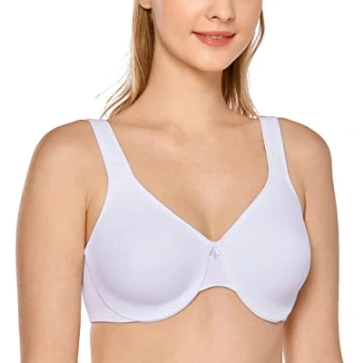 Afbeelding van DELIMIRA Vrouwen Minimiser Volledige Dekking Onderdraad Naadloze Ondersteuning Minimizer BH wit 70G