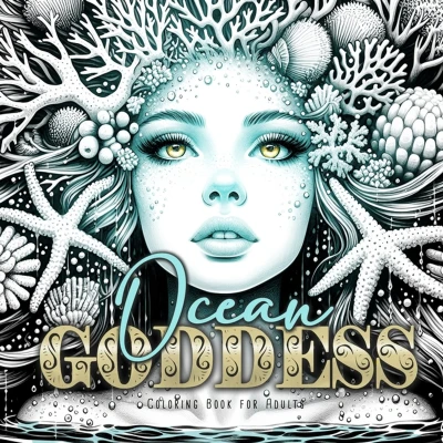 Afbeelding van ocean Goddess coloring book for Adults: Portrait Adults Grayscale marine life