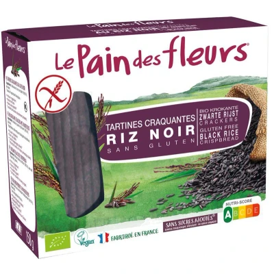 Afbeelding van Le Pain Des Fleurs Zwarte Rijst Crackers 150 gram