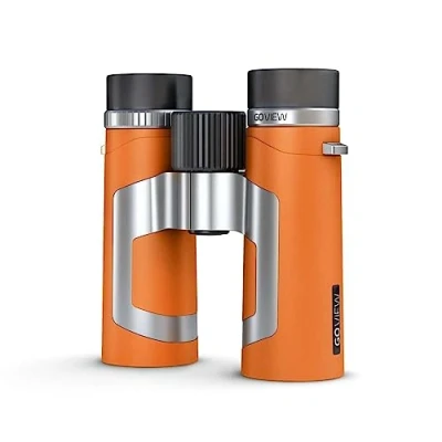 Afbeelding van GoView ZOOMR 10x34 compacte, draagbare verrekijker (10x zoom, magnesium behuizing, incl. smartphone adapter en accessoires) Sunset Orange