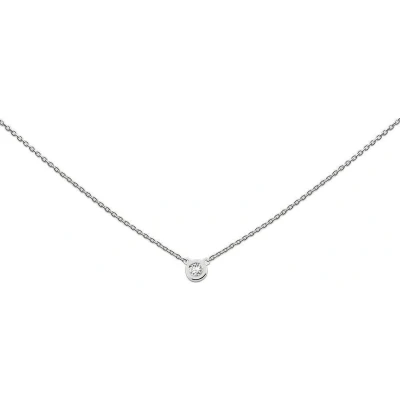 Afbeelding van Heart to Get Cirkel Zirkon Ketting Zilver 44 cm